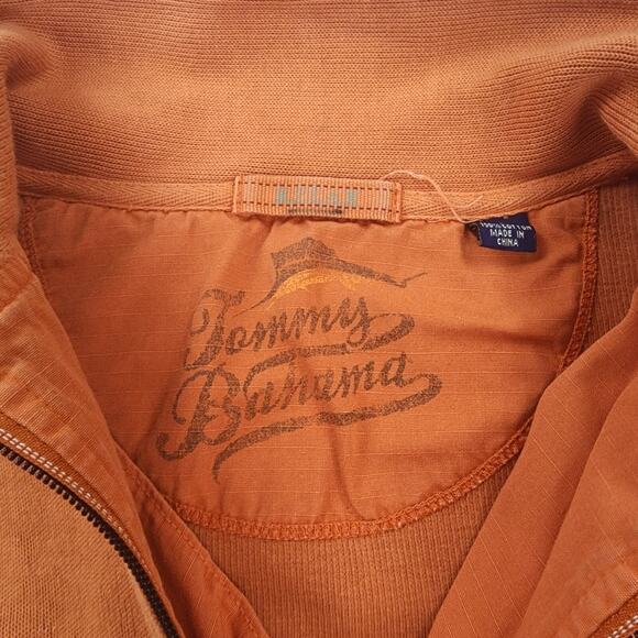 Tommy Bahama Pullover Sweater Mens Large Orange 1/4 Zip Relax Coastal Casual - Picture 2 of 16
